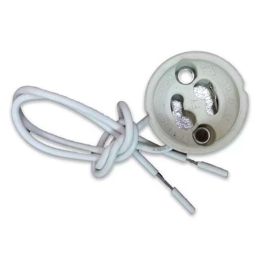 V-TAC LHGU10 Lamp Holder GU10 Ceramic Socket With Wire Pvc Power Cable 150mm_base