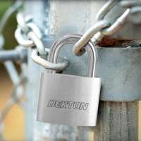 Dekton DT70184 50mm High security Snap Shut Satin Padlock_base