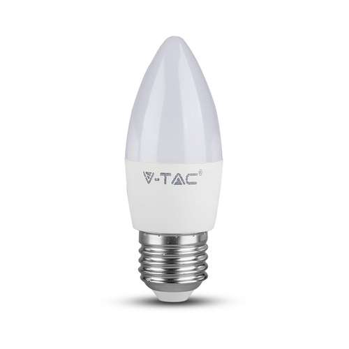 V-TAC VT858 5.5W Plastic Candle Bulb Samsung Chip Warm White 3000K E27 (VT-289)_base