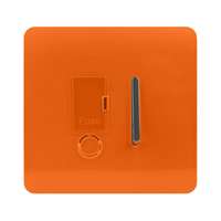 Trendi Switch ART-FSMBK 13 Amp Fused Spur with Flex Outlet, Orange