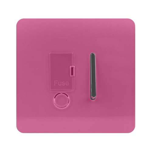 Trendi Switch ART-FSPK 13 Amp Fused Spur with Flex Outlet, Pink