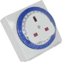 Status 24TIMER Square Shape 24 Hour Compact Segment Timer Switch Simply Plug _base