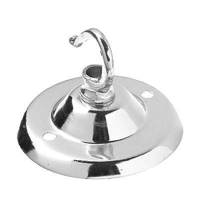 Lyvia HOOKCR Chrome Ceiling Hook Round Plate for Light Fittings and Chandeliers_base