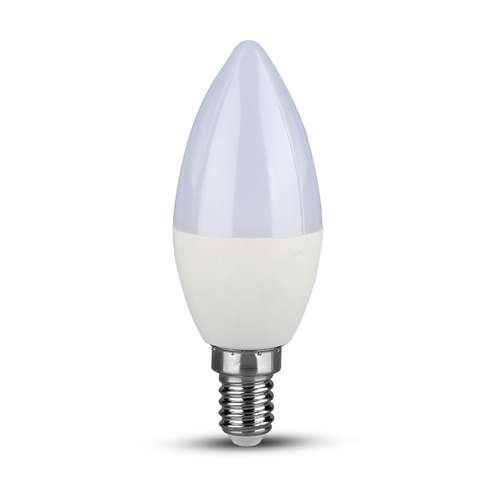 V-TAC LED Candle Light E14 Base Bulbs Samsung Chip White C37 5.5W_base