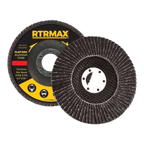 RtrMax 115mm Aluminium Oxide Flap disc 60 Grit, RDF11560_base