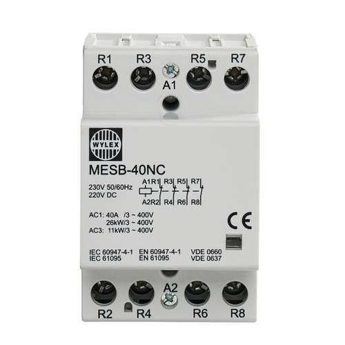Wylex MESB-40NC 40A Contactor 4 Pole 3 Module_base