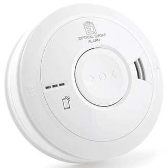 Aico Ei3016 3000 Series 230V Mains Optical Smoke Alarm White with Rechargeable Battery_base