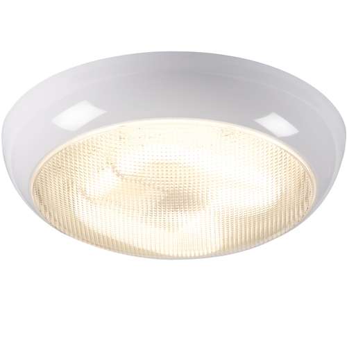 IP44 38W HF Polo Bulkhead with Prismatic Diffuser and White Base_base