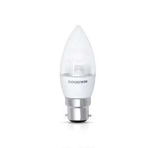 GOODWIN  Candle Clear E27 260D 5W/40W 470lm Dimmable Ra90 3000K LED Lamp