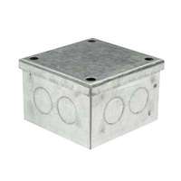 CED ADA332GA 3" x 3" x 2" Galvanised Steel Adaptable Box with 8 Knockouts_base