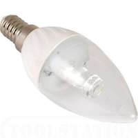CED 3 Watt LED Candle Bulb Only Warm White SES and BC Cap Energy Saving 35000Hrs_base