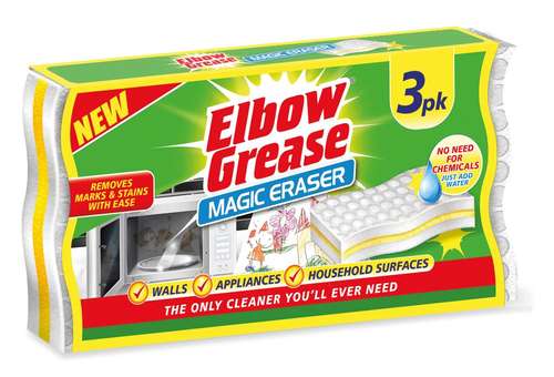 ELBOW GREASE EG44 SPONGE ERASER 3PK