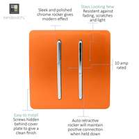 Trendi Switch ART-SSR2OR 2 Gang Retractive Home Automation Switch, Orange