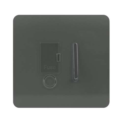 Trendi Switch ART-FSCH 13 Amp Fused Spur with Flex Outlet, Charcoal