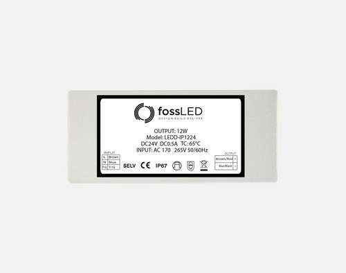 FossLED DC24-10W 10W LED Driver Waterproof IP67 Constant Voltage Power Supply Non Dimmable_base