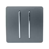 Trendi Switch ART-2DBWG 2 Gang Retractive Doorbell Switch, Warm Grey