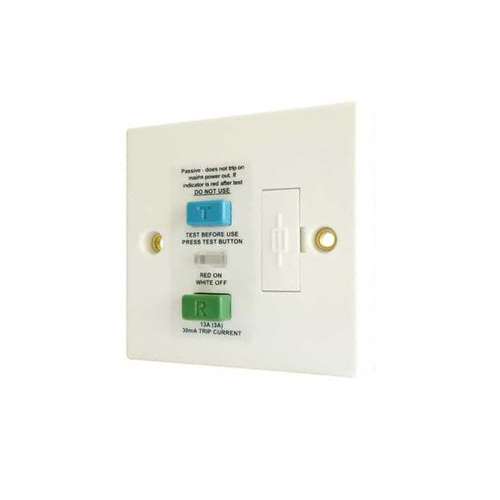 ABMSWSPURRCD RCD Protected 13A Passive Fused Spur Connection Unit White (Max 3000w)_base