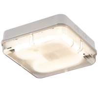 IP65 28W HF Square Bulkhead  with Prismatic Diffuser and White Base_base