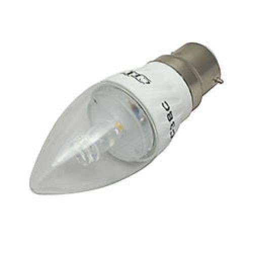 CED 3 Watt LED Candle Bulb Only Warm White SES and BC Cap Energy Saving 35000Hrs_base