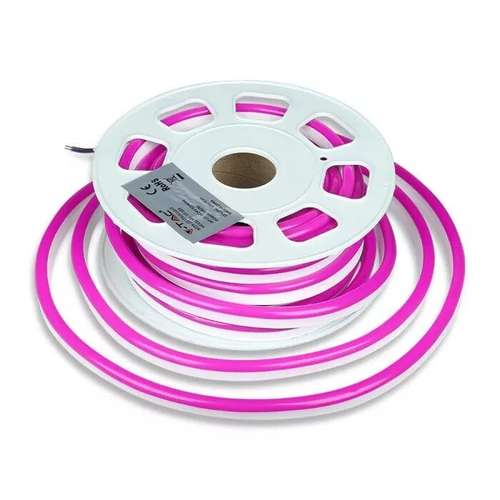 V-TAC NEONP10 LED Neon Rope Light Strip Flexible Pink IP65 24V (10M/ROLL) 8W/M_base
