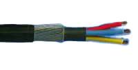 6943X 25.0mm² Black 3 Core SWA Armoured Cable, 124 Amps, 1m_base