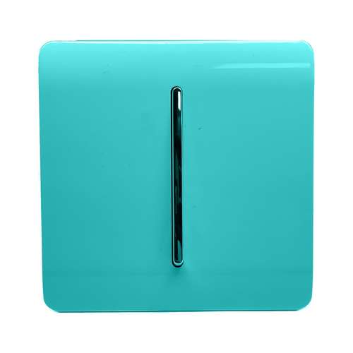 Trendi Switch ART-SSR1BT 1 Gang Retractive Home Automation Switch, Bright Teal