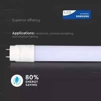 V-Tac VT655 18W T8 Nano Plastic LED Tube 120cm Samsung Chip 6400K - White (VT-121)_base