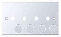 Selectric 4 Gang Plate & Knob Empty Dimmer Plate, 7MPRO_base