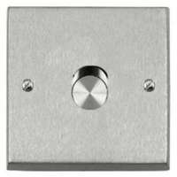 400W Rotary Brushed Chrome Mains Voltage Dimmer_base