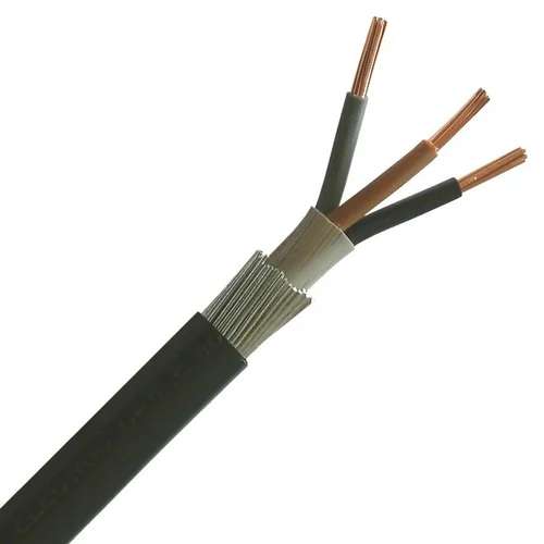 6943X 35.0mm² Black 3 Core SWA Armoured Cable, 1m_base