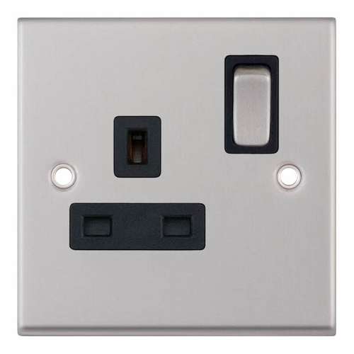 Selectric 1 Gang 13A Switched Double Pole Socket Outlet, 7MPRO_base