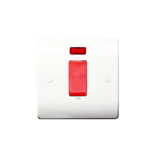Thrion SL45CSN 45A Slimline Cooker 1 Gang Double Pole Switch Neon Indicator_base