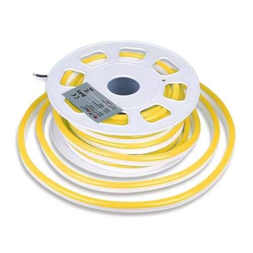 V-TAC NEONY10 LED Neon Rope Light Strip Flexible Yellow 24V (10M/ROLL) 8W/M_base