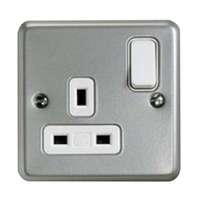 MK Electric Switch Socket Outlet 1 Gang Double Pole With Knockout K2946ALM_base