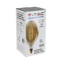V-TAC VT7464 LED Straight Filament Bulb E27 BF180 Amber glass Dimmable 2000K 8W_base