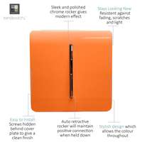 Trendi Switch ART-SSR1OR 1 Gang Retractive Home Automation Switch, Orange