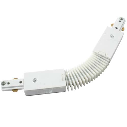 230V Single Circuit Track  Flexible Connector White_base