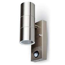 V-TAC VT7503 Stainless Steel body GU10 Up Down Wall Fitting With PIR Sensor IP44_base
