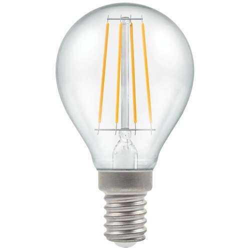 Crompton CRGOLF5SBCWW 5W LED Round Filament Golf Bulb Clear Dimmable 2700K SBC-B15D_base