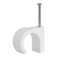 LYVIA RC3.5C High Quality Round Cable Wire Cord Clips White 3.5 Millimeter_base