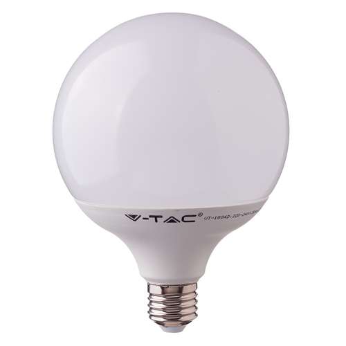 V-TAC VT125 18W G120 LED Plastic Globe Bulb Samsung Chip E27-Day White 6400K(VT-288)_base