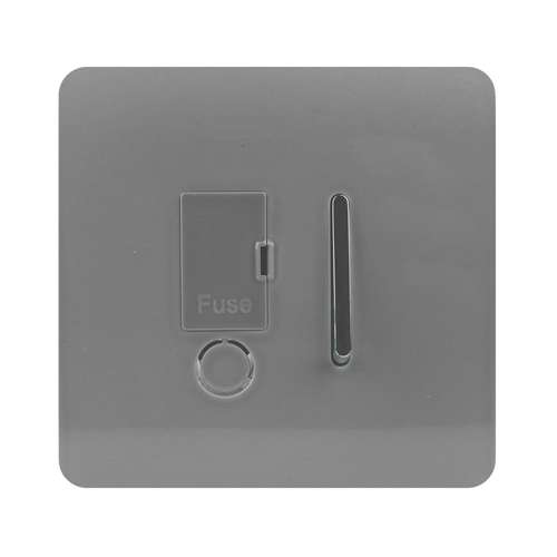 Trendi Switch ART-FSWG 13 Amp Fused Spur with Flex Outlet, Warm Grey