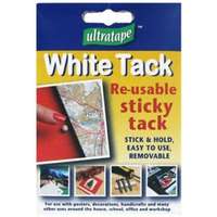 Ultratape WHITACK White Tack Reusable Sticky Tack Similar To Blue Tac Adhesive
