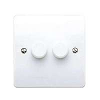 MK MKK1522WHILV Exclusive Molded Dimmer Switches 2G Mains/LV 2 x 250W_base