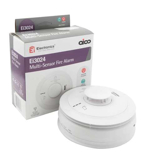 Aico EI3024 Multi Sensor Combined Optical & Heat Alarm 3000 Series with Rechargeable Battery_base