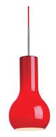 Firstlight Pendant Light With Red Glass Brushed Chrome 3332RE_base