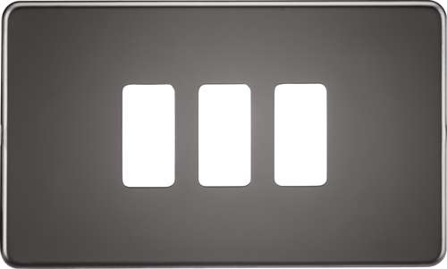 Knightsbridge GDSF003BN Screwless 3G grid faceplate - black nickel