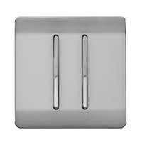 Trendi Switch ART-2DBBS 2 Gang Retractive Doorbell Switch, Steel