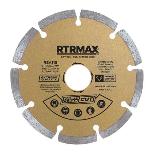 RtrMax 115mm Dry Diamond Cutting Disc, REA115_base