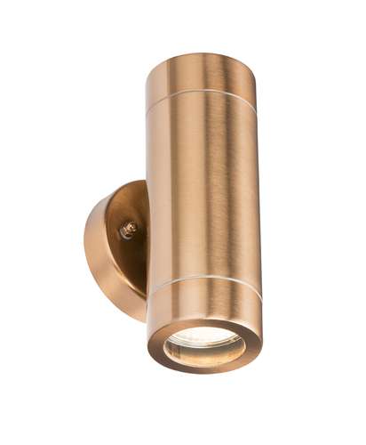 230V IP65 GU10 2 x 35W Up & Down Wall Light  - Copper Colour_base